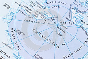 Antartica on a map