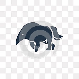 Anteater vector icon isolated on transparent background, Anteater transparency concept can be used web and mobile