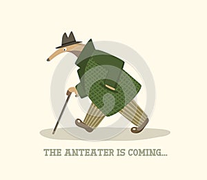 Anteater vector illustration photo