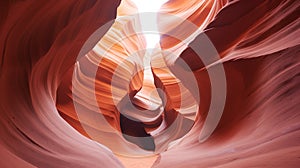 Antelope Canyon - abstract background. The concept of travel and nature. A narrow passage through beautiful sandstone