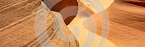 Antelope Canyon, Arizona - USA. Exterior view of rocks under a blue summer sky