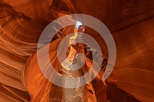 Antelope Canyon near page Arizona - abstract background. Travel and nature concept.