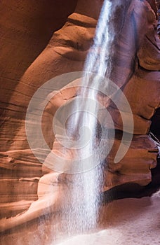 Antelope Canyon and ray of light