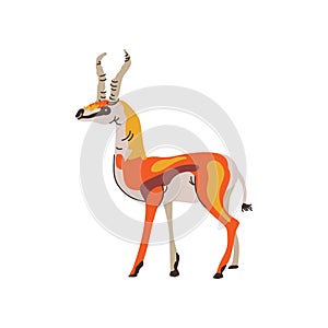 Antelope Gnu Wild Exotic African Animal Vector Illustration