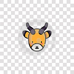 antelope icon sign and symbol. antelope color icon for website design and mobile app development. Simple Element from animals