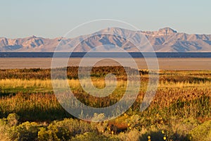 Antelope Island and Wasatch Mountains