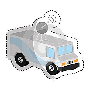 Antena car isometric icon