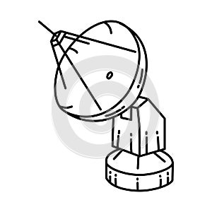 Antena Icon. Doodle Hand Drawn or Outline Icon Style