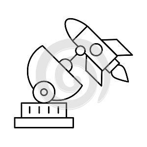 Antena satellite communication with rocket