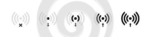 Antena WiFi. Wifi icons concept. Wireless internet sign. Simple Icons. Vector illustration