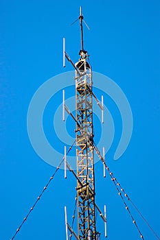 antenna on blue sky