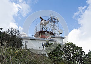 Antenna building at the military base