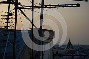 Antenna with a church in the middle