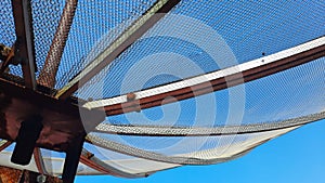 Antenna closeup capture with blue sky