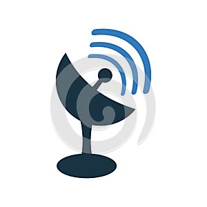 Antenna, dish, satellite icon design