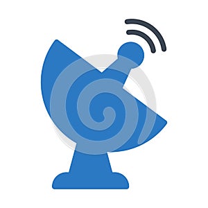Antenna glyph colour vector icon