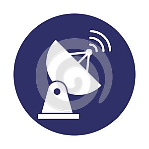 Antenna glypy with color background vector icon which can easily modify or edit photo