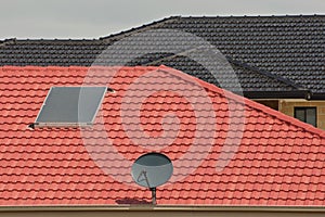 Antenna and heater on roof