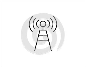 Antenna icon Flat design style vector image