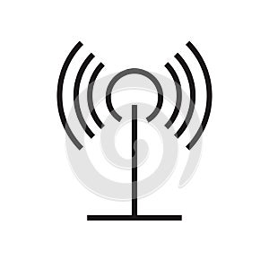 Antenna icon vector sign and symbol isolated on white background, Antenna logo concept
