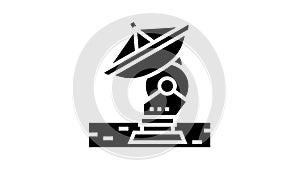 antenna radar planetarium glyph icon animation