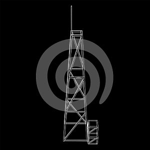 Antenna. Telecommunications transmitter radio tower. Communications concept