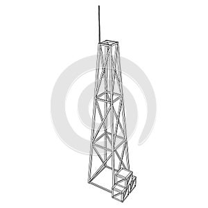 Antenna. Telecommunications transmitter radio tower. Communications concept