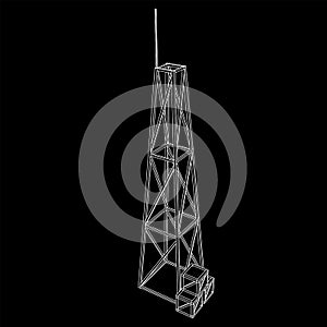 Antenna. Telecommunications transmitter radio tower. Communications concept