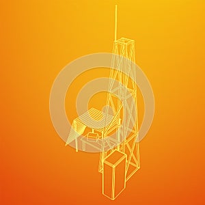 Antenna. Telecommunications transmitter radio tower. Communications concept