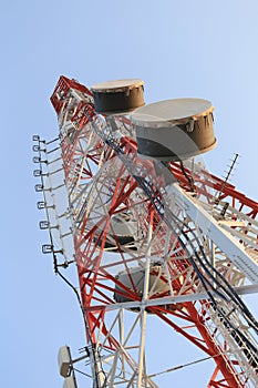 Antenna for Telephone communications in bright sky day time.