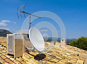 Antenna on a Tile Roof