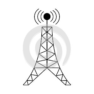 antenna tower broadcast connection pictogram