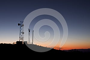 Antenna Tower Silhouette