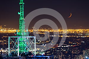 Antenna tower and skyline