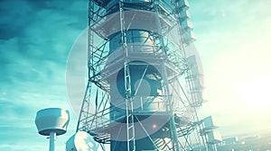 Antenna tower of telecommunication AI generated image