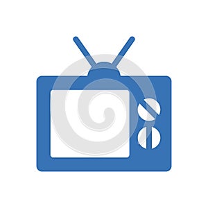 Antenna vector glyph colour icon