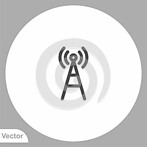 Antenna vector icon sign symbol