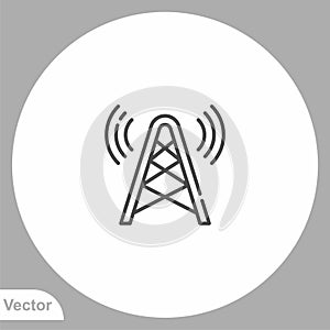 Antenna vector icon sign symbol