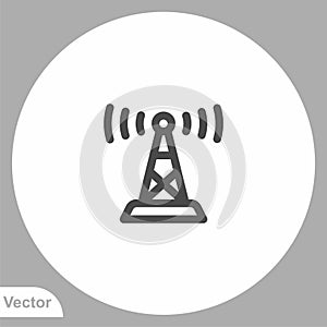 Antenna vector icon sign symbol