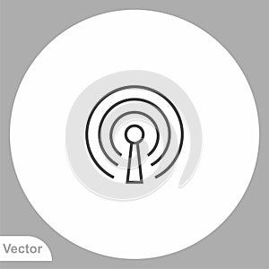 Antenna vector icon sign symbol