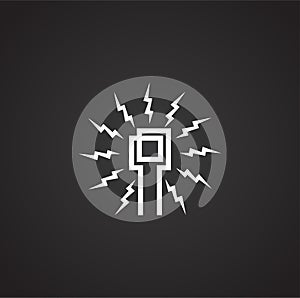 Antennas related icon on background for graphic and web design. Simple illustration. Internet concept symbol for website