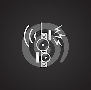 Antennas related icon on background for graphic and web design. Simple illustration. Internet concept symbol for website