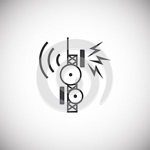 Antennas related icon on background for graphic and web design. Simple illustration. Internet concept symbol for website