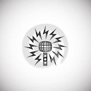 Antennas related icon on background for graphic and web design. Simple illustration. Internet concept symbol for website