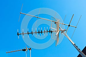 Antennas of satellite and analog television