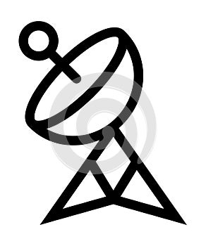 Antenne line icon. Satellite Antenna Line Icon. GPS, DSRC, Cellular, and WIFI Antenna sign Icon vector photo