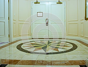 Anteroom with mosaic marble floor