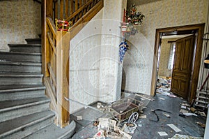 anteroom with stairs in old house