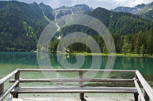 Anterselva lake at late spring.