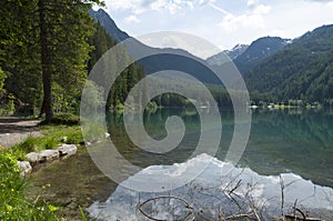 Anterselva lake at late spring.